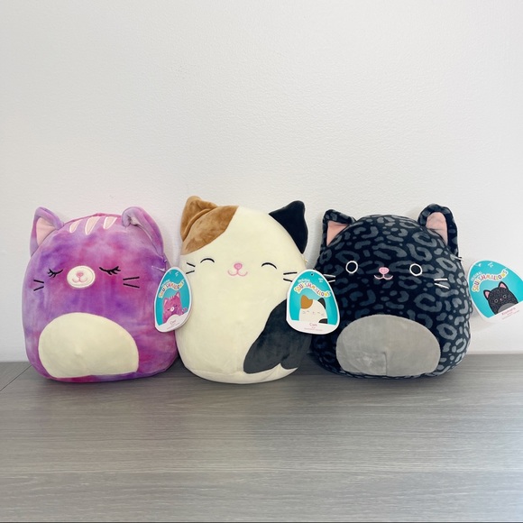 Squishmallows Other - Squishmallows Cat Lot Of 3 Caeli Xiomara Cam 8" Plush Kellytoys Kitten Kitty New